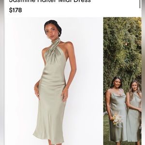 Jasmine Halter midi dress